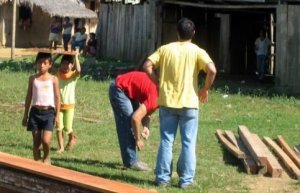 Even neighboring children helped out.