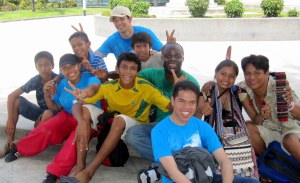 Kids I played soccer with in the square